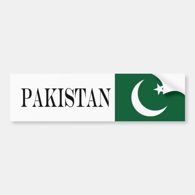 Pegatina Para Coche Bandera de Pakistán (Frente)