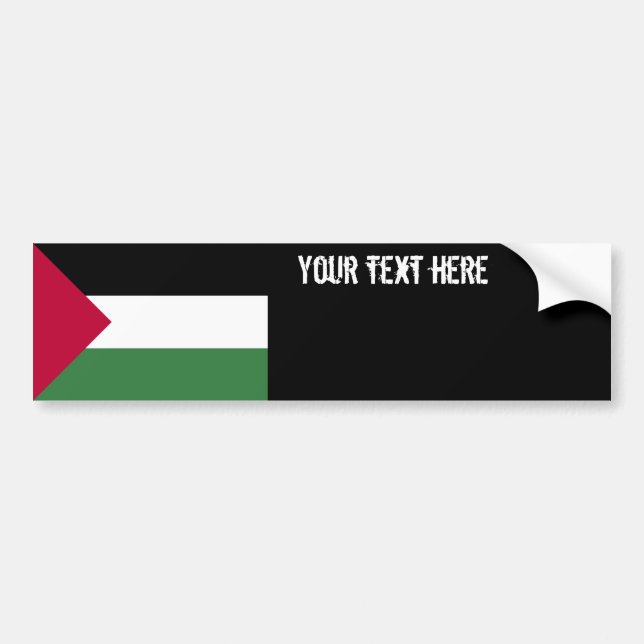 Pegatina Para Coche Bandera de Palestina (Frente)