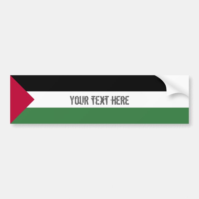 Pegatina Para Coche Bandera de Palestina (Frente)