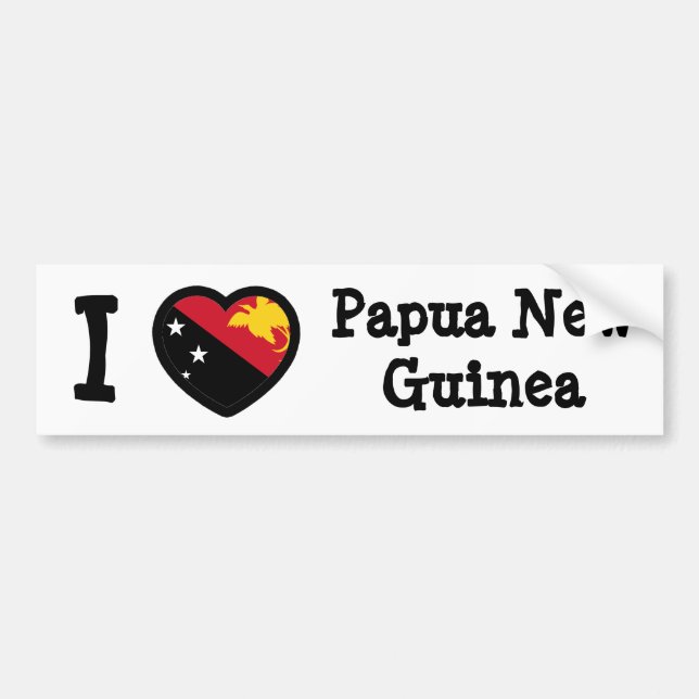 Pegatina Para Coche Bandera de Papúa Nueva Guinea (Frente)