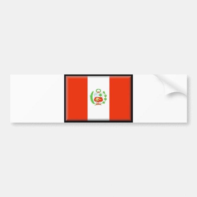Pegatina Para Coche Bandera de Perú (Frente)