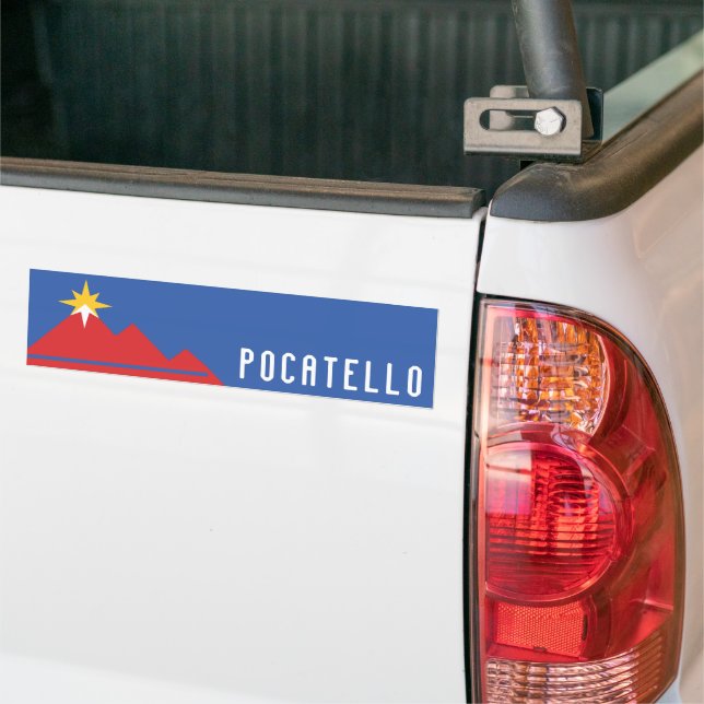 Pegatina Para Coche Bandera de Pocatello, Idaho (En Camión)