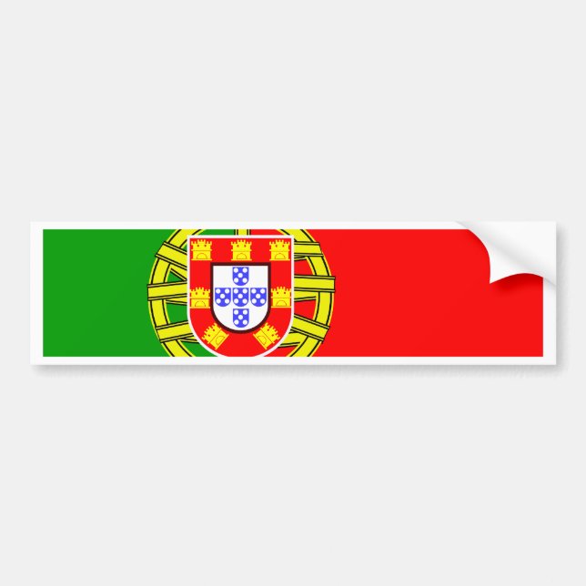 Pegatina Para Coche Bandera de Portugal (Frente)