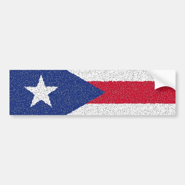 PEGATINA PARA COCHE BANDERA DE PUERTO RICO (Frente)