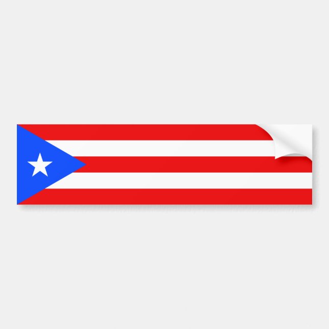Pegatina Para Coche Bandera de Puerto Rico (Frente)