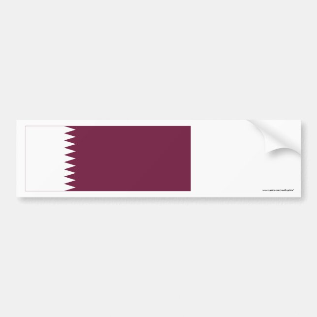 Pegatina Para Coche Bandera de Qatar (Frente)