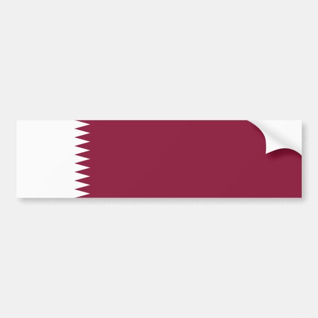 Pegatina Para Coche Bandera de Qatar (Frente)