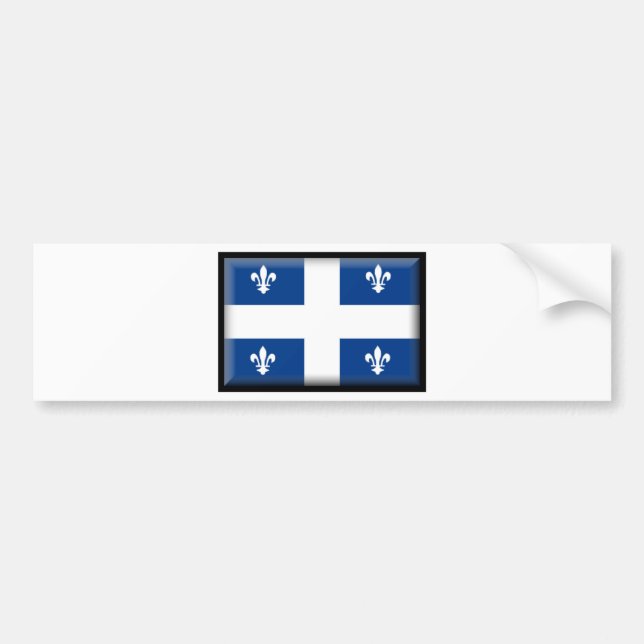 Pegatina Para Coche Bandera de Quebec (Canadá) (Frente)