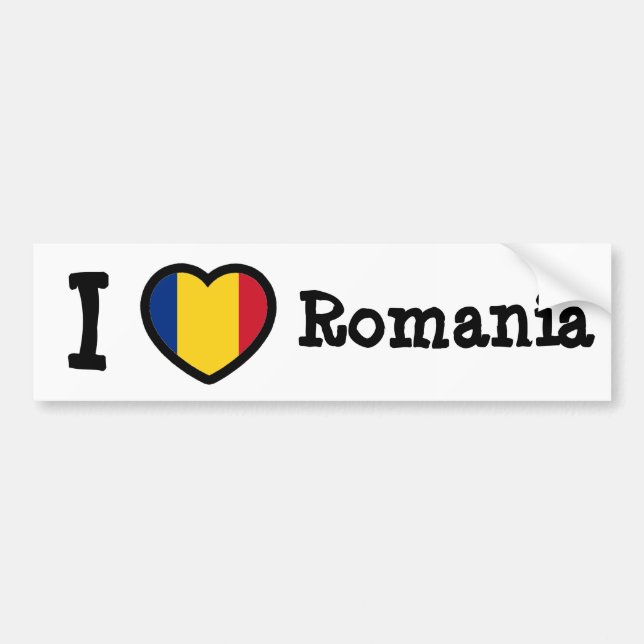 Pegatina Para Coche Bandera de Rumania (Frente)