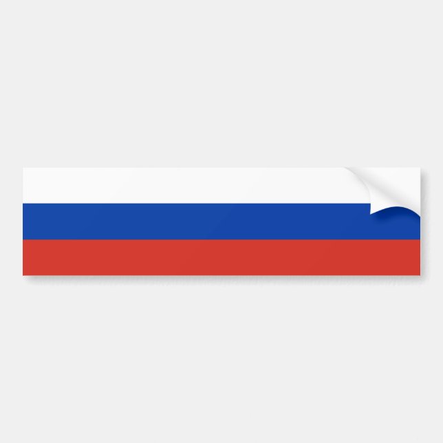 Pegatina Para Coche Bandera de Rusia (Frente)