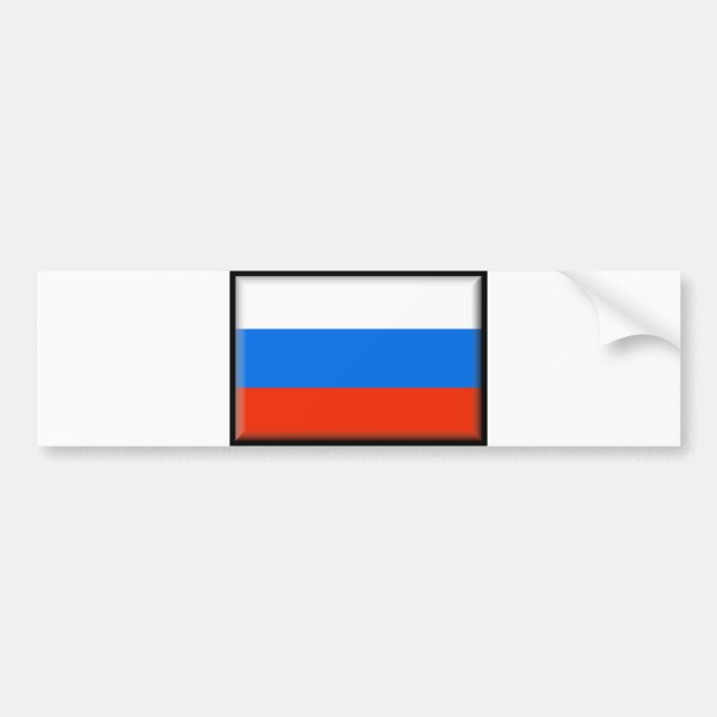 Pegatina Para Coche Bandera de Rusia (Frente)