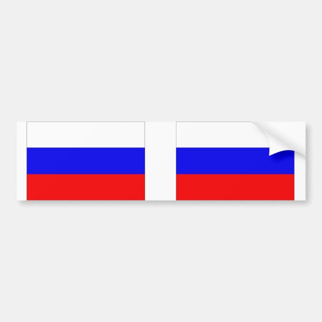 Pegatina Para Coche Bandera de Rusia (Frente)
