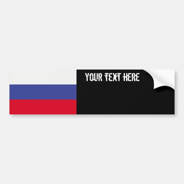 Pegatina Para Coche Bandera de Rusia (Frente)