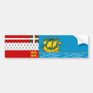 Pegatina Para Coche Bandera de Saint Pierre y Miquelon