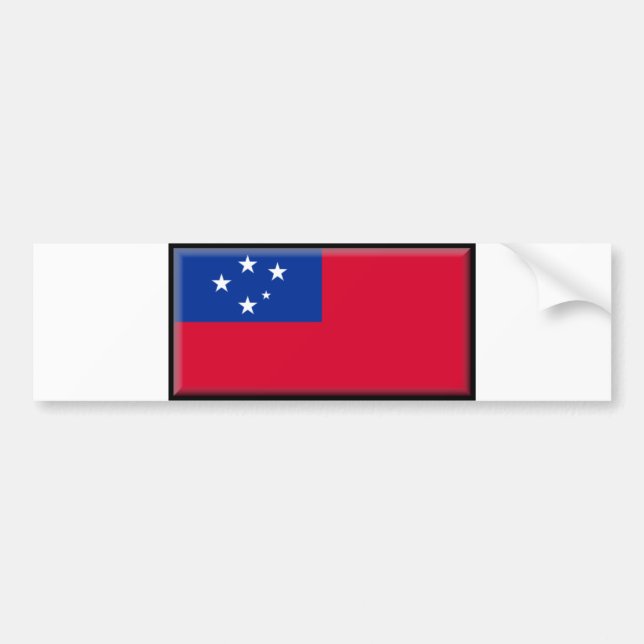 Pegatina Para Coche Bandera de Samoa (Frente)