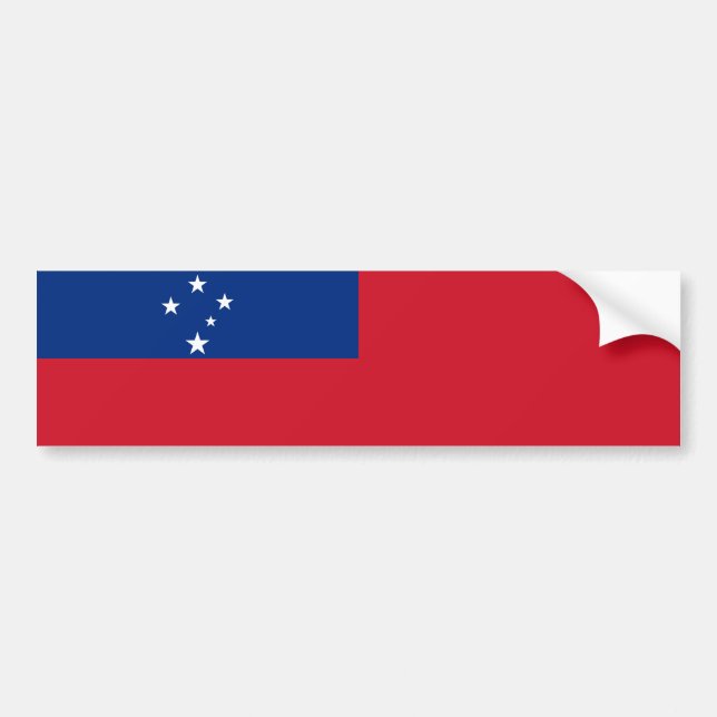 Pegatina Para Coche Bandera de Samoa (Frente)
