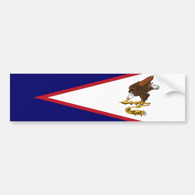 Pegatina Para Coche Bandera de Samoa Americana (Frente)