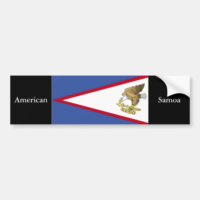 Pegatina Para Coche Bandera de Samoa Americana (Frente)