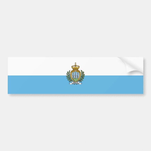 Pegatina Para Coche Bandera de San Marino (Frente)