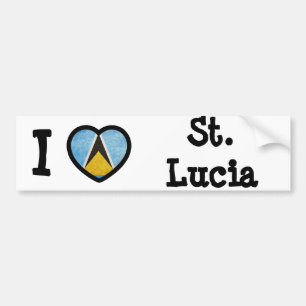 Pegatina Para Coche Bandera de Santa Lucía