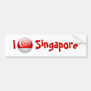 Pegatina Para Coche Bandera de Singapur