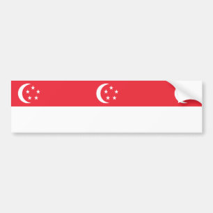 Pegatina Para Coche Bandera de Singapur