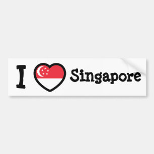Pegatina Para Coche Bandera de Singapur