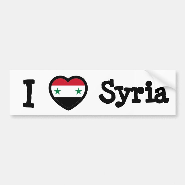 Pegatina Para Coche Bandera de Siria (Frente)