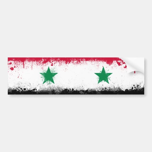 Pegatina Para Coche Bandera de Siria (Frente)