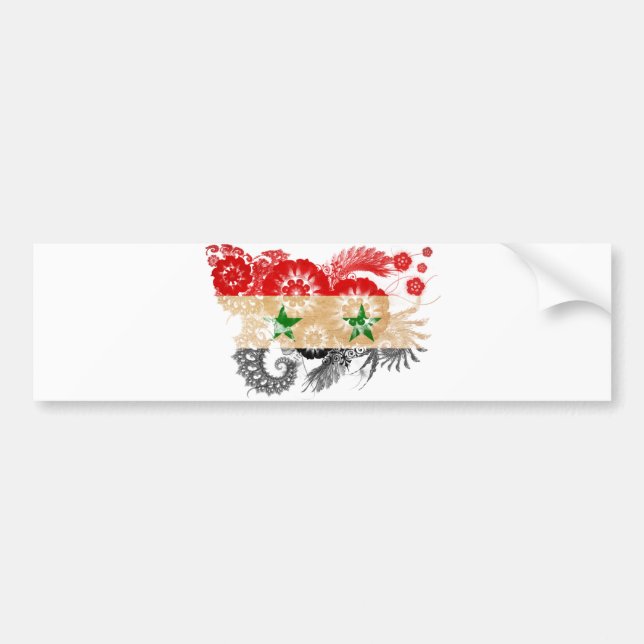 Pegatina Para Coche Bandera de Siria (Frente)