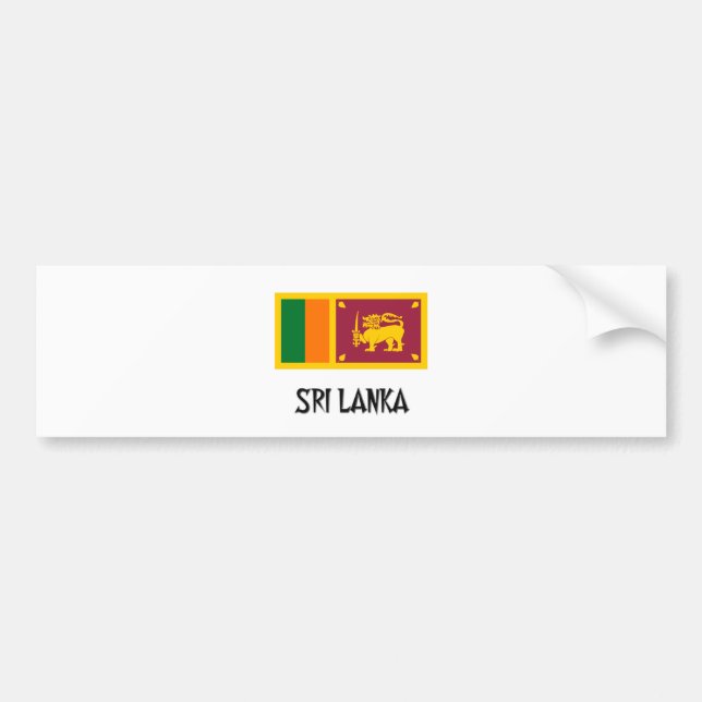 Pegatina Para Coche Bandera de Sri Lanka (Frente)