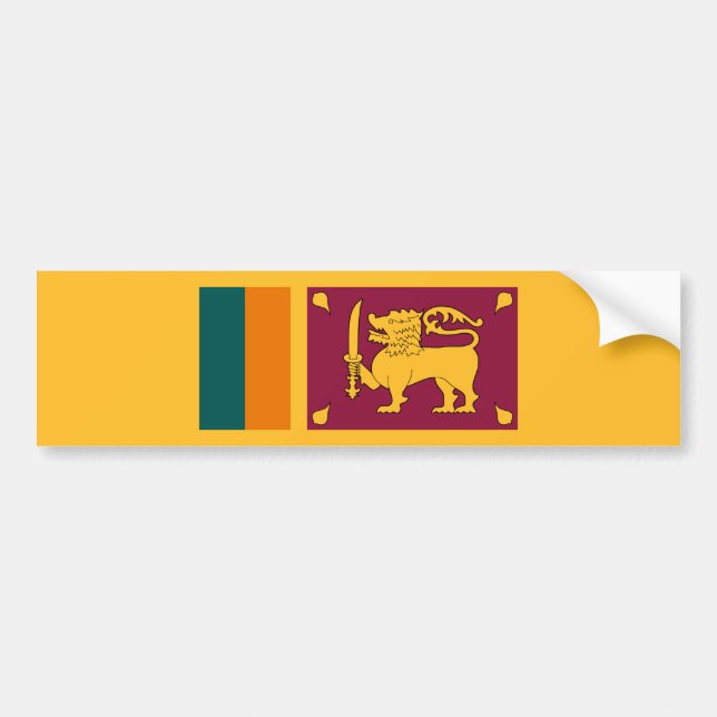 Pegatina Para Coche Bandera de Sri Lanka (Frente)
