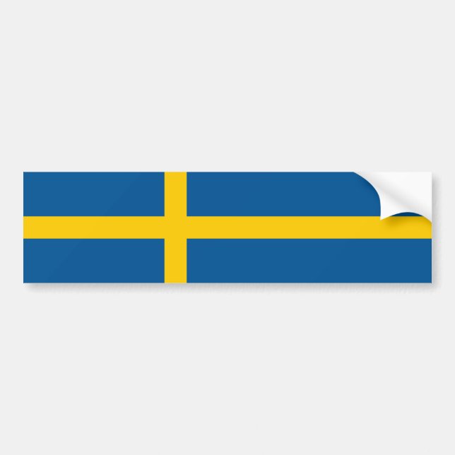Pegatina Para Coche Bandera de Suecia (Frente)
