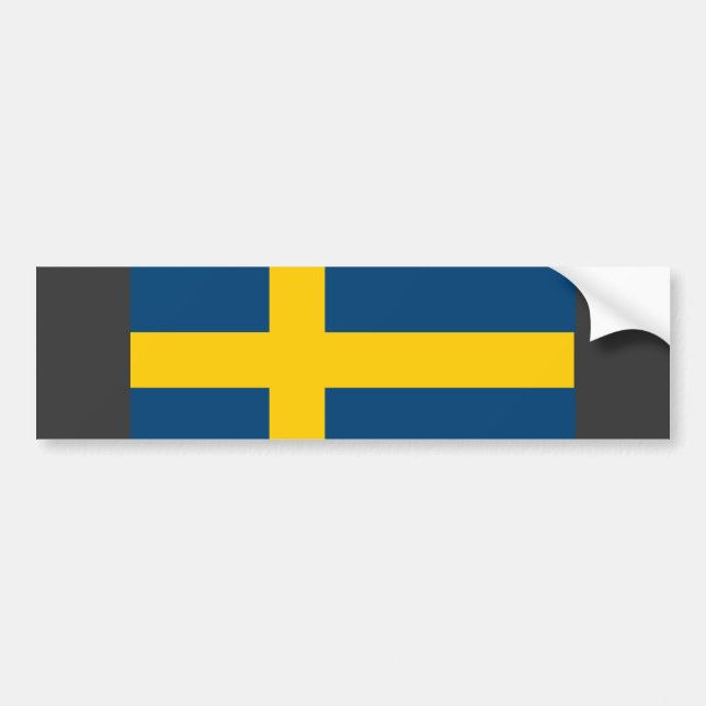 Pegatina Para Coche Bandera de Suecia (Frente)