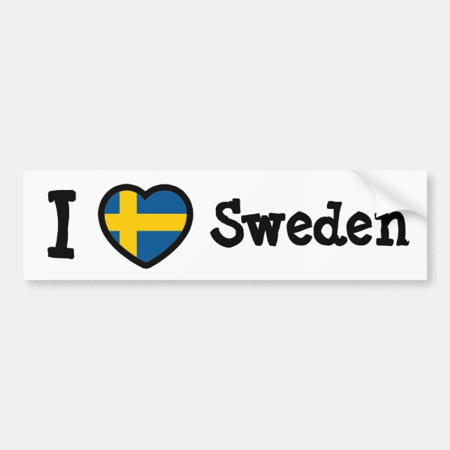 Pegatina Para Coche Bandera de Suecia (Frente)