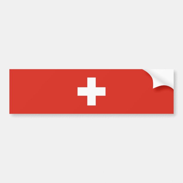 Pegatina Para Coche Bandera de Suiza (Frente)