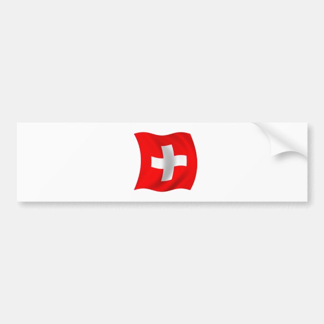 Pegatina Para Coche Bandera de Suiza (Frente)