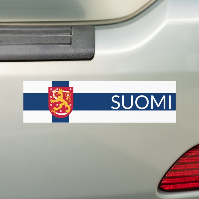 Pegatina Para Coche Bandera de Suomi (en coche)