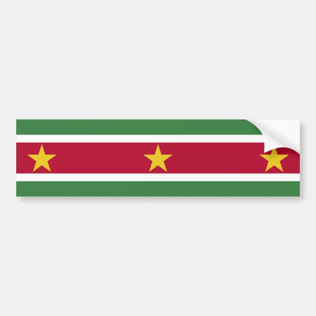 Pegatina Para Coche Bandera de Surinam (Frente)