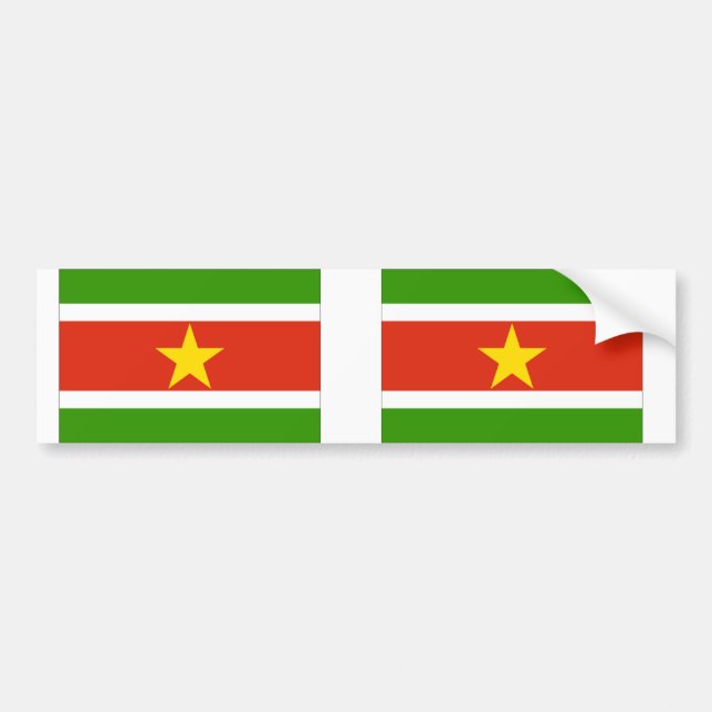 Pegatina Para Coche Bandera de Surinam (Frente)
