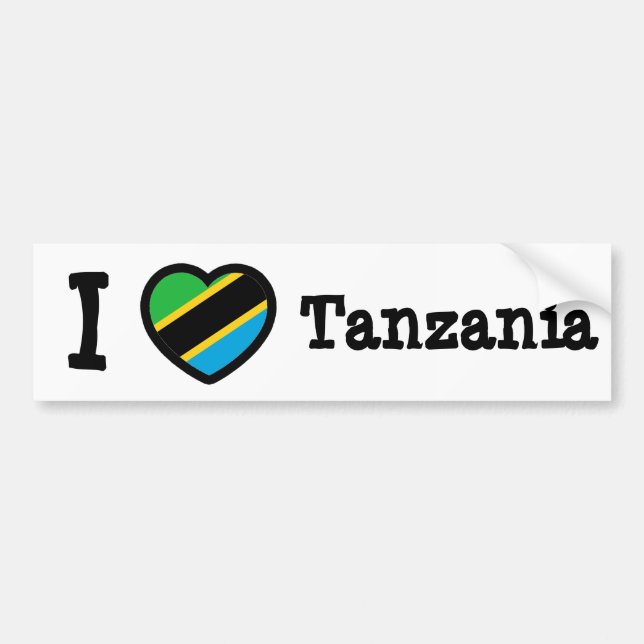 Pegatina Para Coche Bandera de Tanzania (Frente)