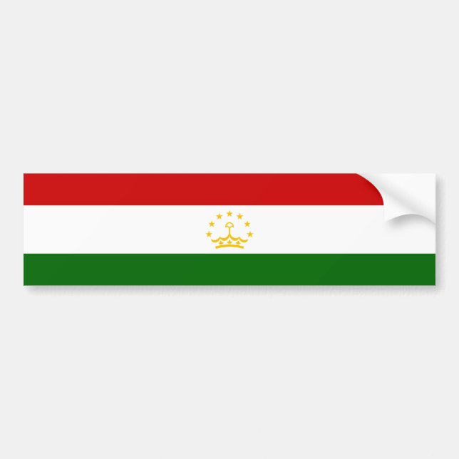 Pegatina Para Coche Bandera de Tayikistán (Frente)