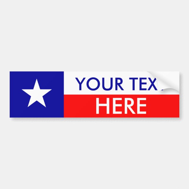 Pegatina Para Coche Bandera de Tejas: Crea el tuyo propio (Frente)