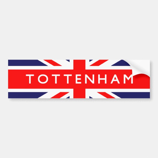 Pegatina Para Coche Bandera de Tottenham UK (Frente)