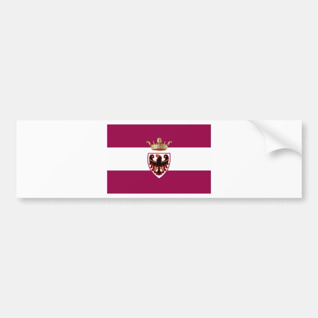Pegatina Para Coche Bandera de Trentino (Italia) (Frente)