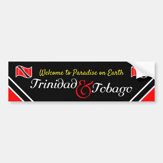 Pegatina Para Coche Bandera de Trinidad y Tobago (Frente)