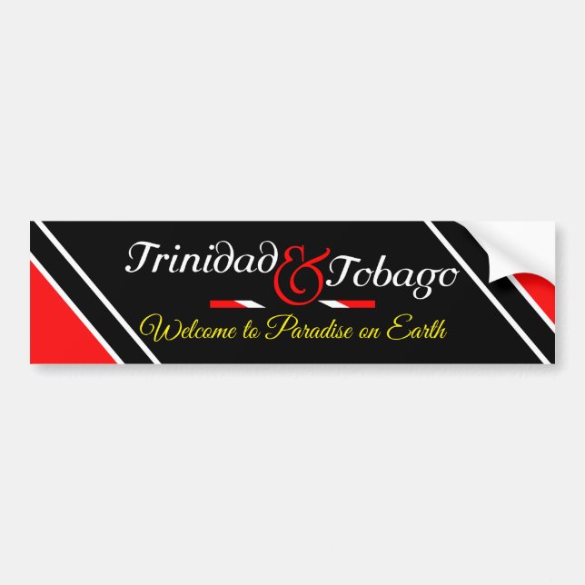 Pegatina Para Coche Bandera de Trinidad y Tobago (Frente)