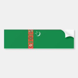 Pegatina Para Coche Bandera de Turkmenistán (Turkmenistán)
