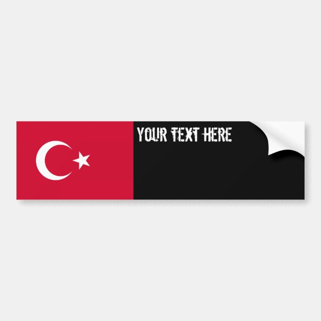 Pegatina Para Coche Bandera de Turquía (Frente)