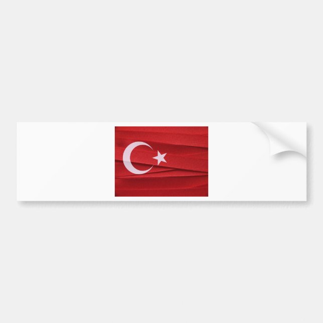 Pegatina Para Coche Bandera de Turquía (Frente)